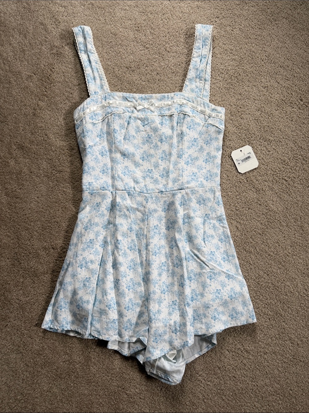 Altar'd State Blue Floral Romper